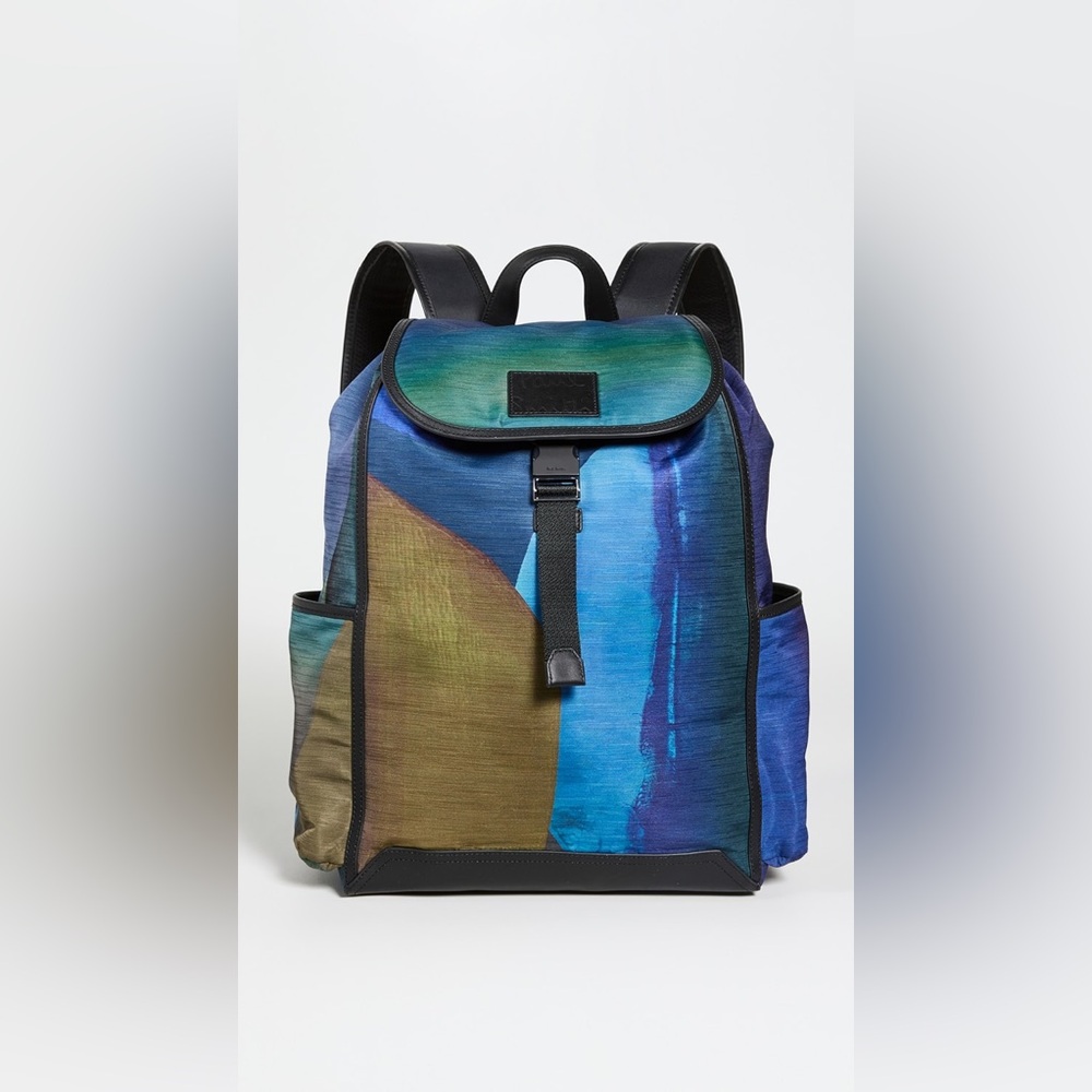 Paul Smith Printed Multicolor Foldover Flap Backpack